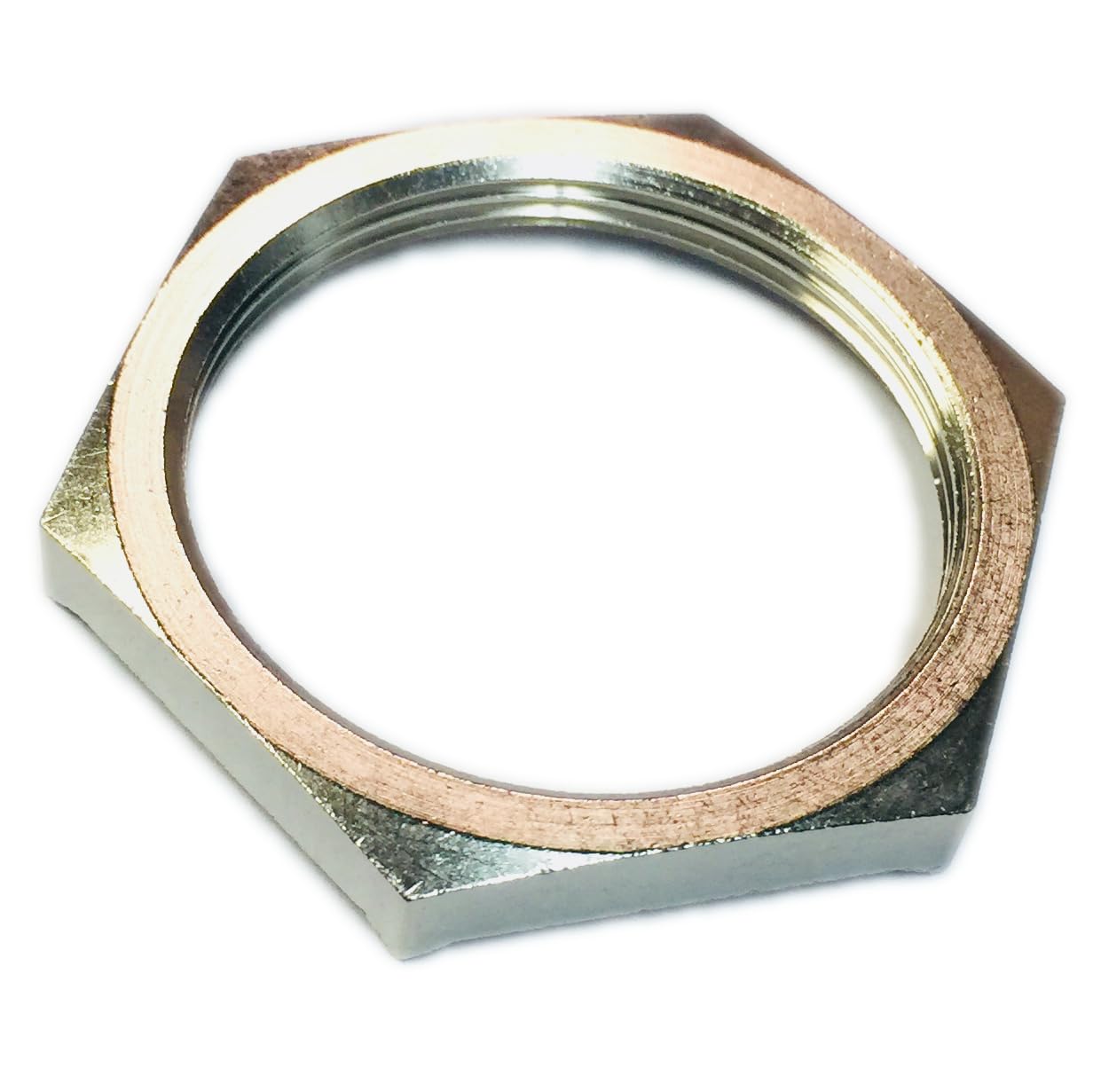 AVLIS-CO 52103350 Nickel Plated Brass Cable Gland Locknut, M40 Thread