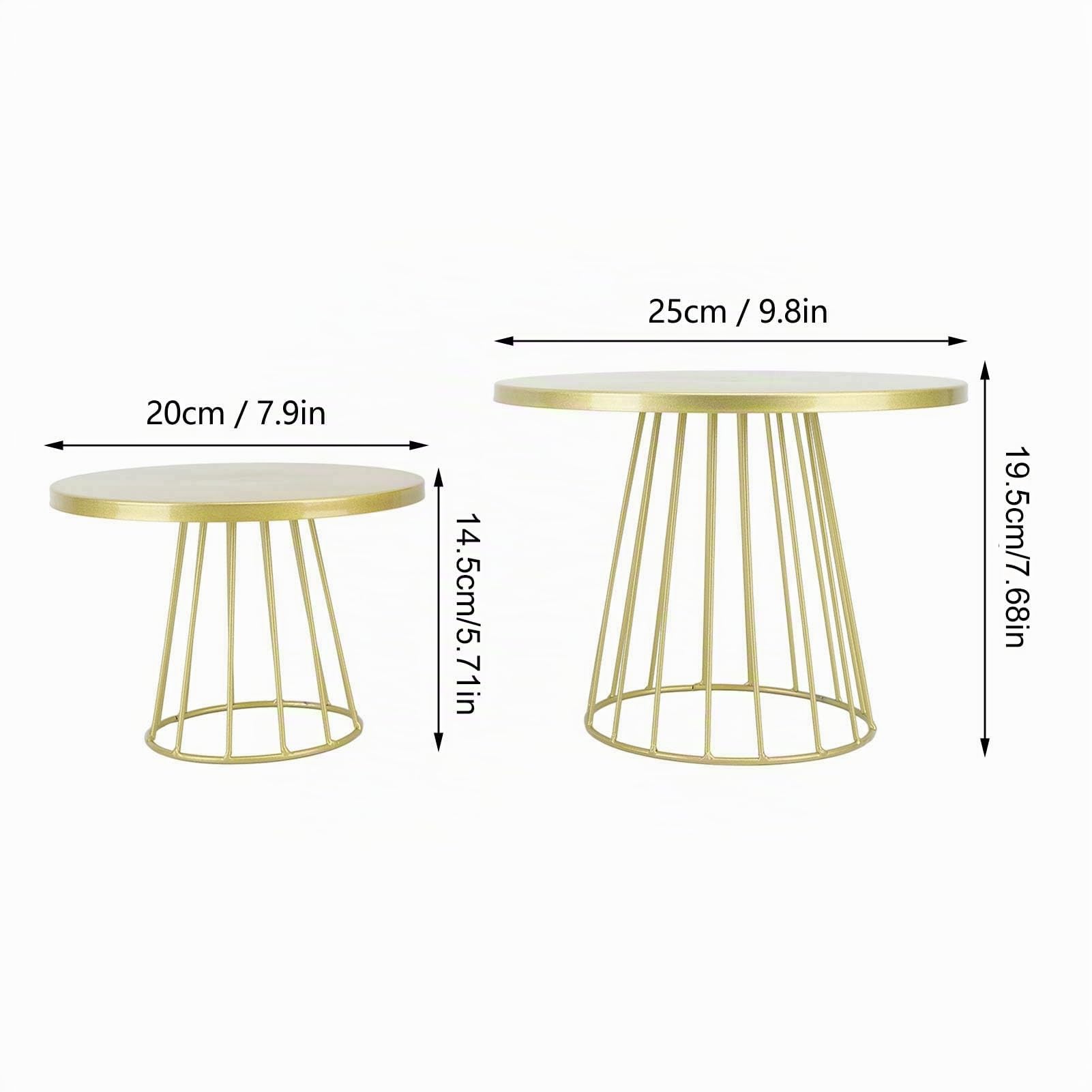 Alzata per Torte in Metallo, Supporto Torta Rotondo Multifunzione per feste, matrimoni, squisite decorazioni per la tavola da dessert rotonde in oro