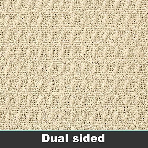 Dish Mat Absorbent, Reversible, Microfiber,Dish Drying Mat for Kitchen,Machine Washable Farmhouse Dishes Drainer/Rack for Countertop Fast Drying, Beige Drying Mat 16 X 18 Inch - Image 6