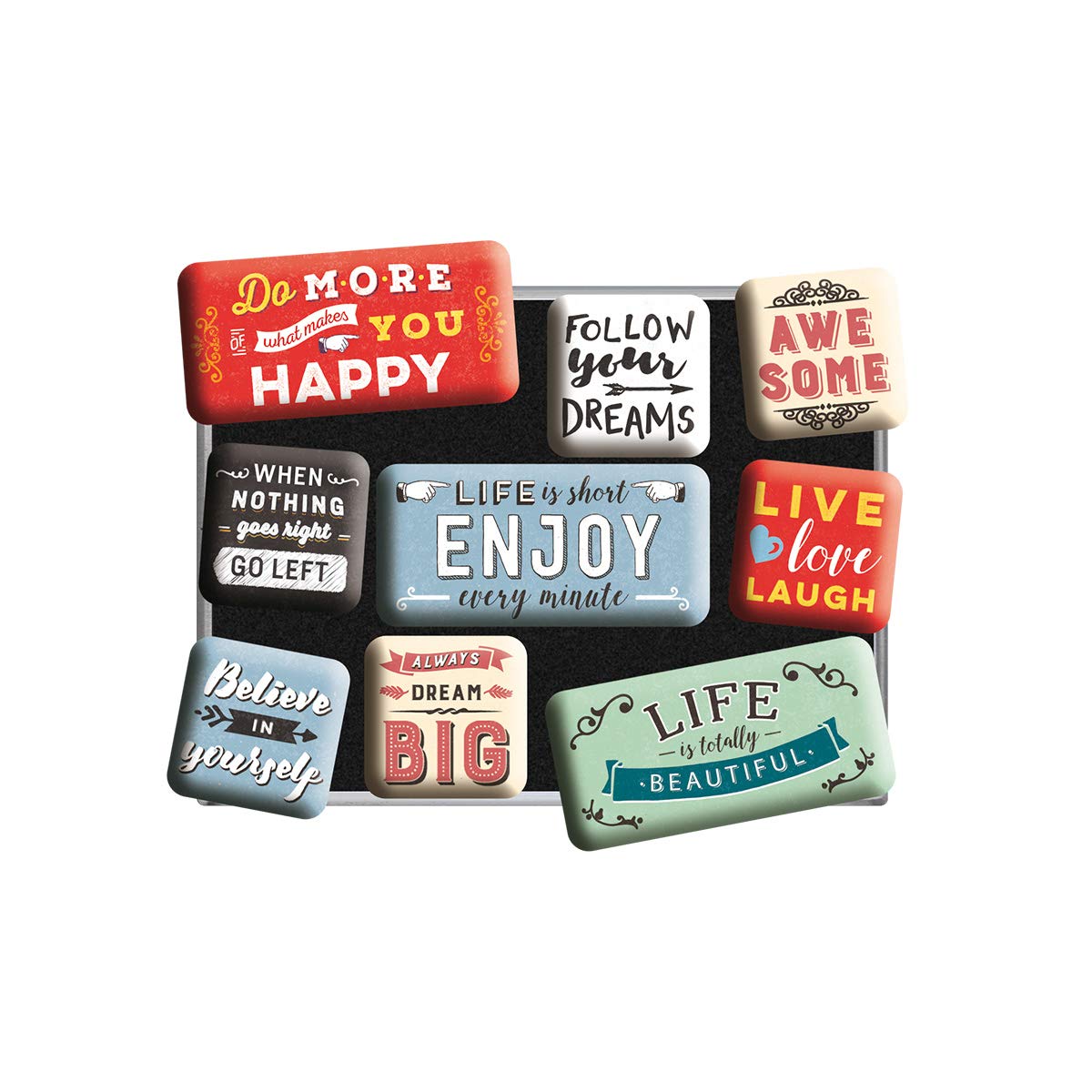 Nostalgic-Art 83111 Word Up - Enjoy Life, Magnet Set (9pcs)