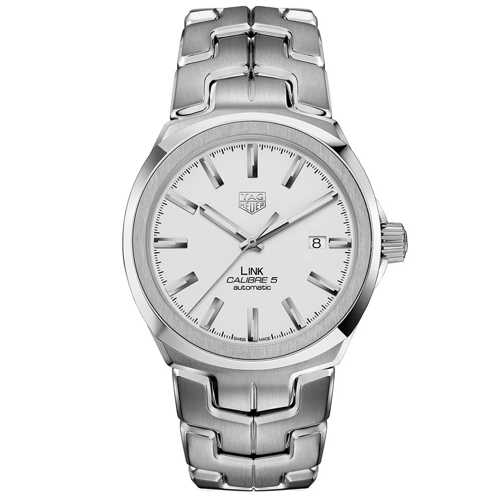Tag Heuer Link Silver Dial Stainless Steel Mens Watch Wbc2111