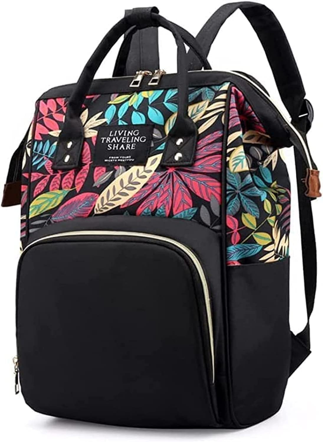 Sharaf Diaper baby Changing Travel Bag Backpack Multifunction Large Capacity (Black), One Size
