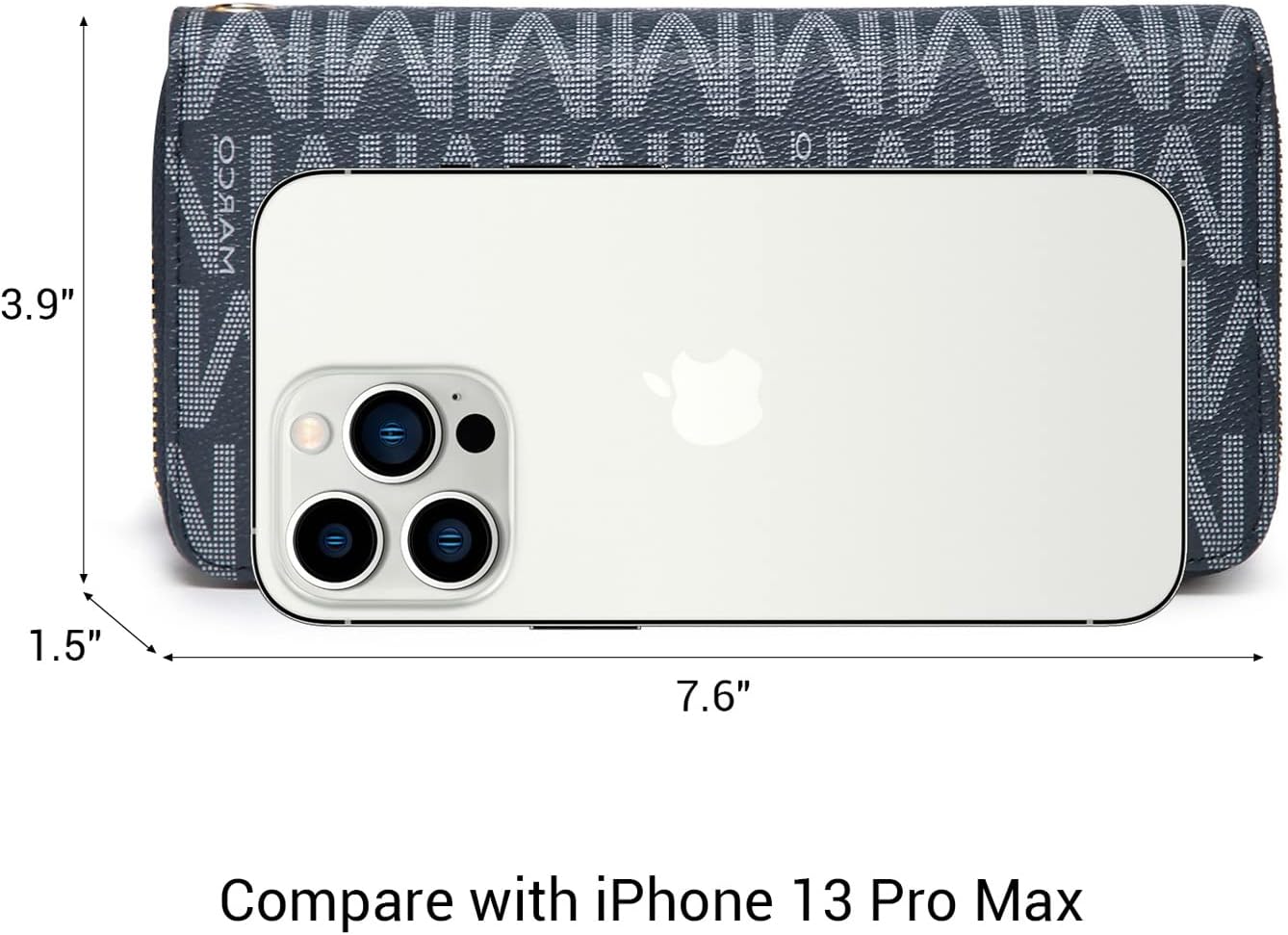 MKP COLLECTION Womens Fashion Double Zip Around Wallet Long Purse Credit Card Holder Bifold Ladies Cluth Wristlet Wrist Strap - Image 5