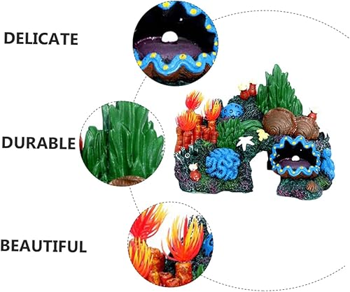 Miniatura 8 de balacoo Adornos de arrecife de coral, joyería de caracola, adornos de acuario de montaña, cueva de roca, accesorios de pecera de arrecife de coral