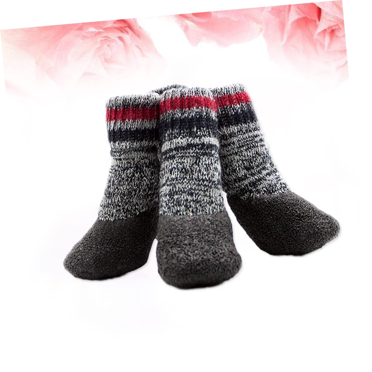 PRETYZOOM 3er-Sets Hundesocken Ungepolsterte Hundeschuhe Für Den Einsatz Grau 2 Paar X 3