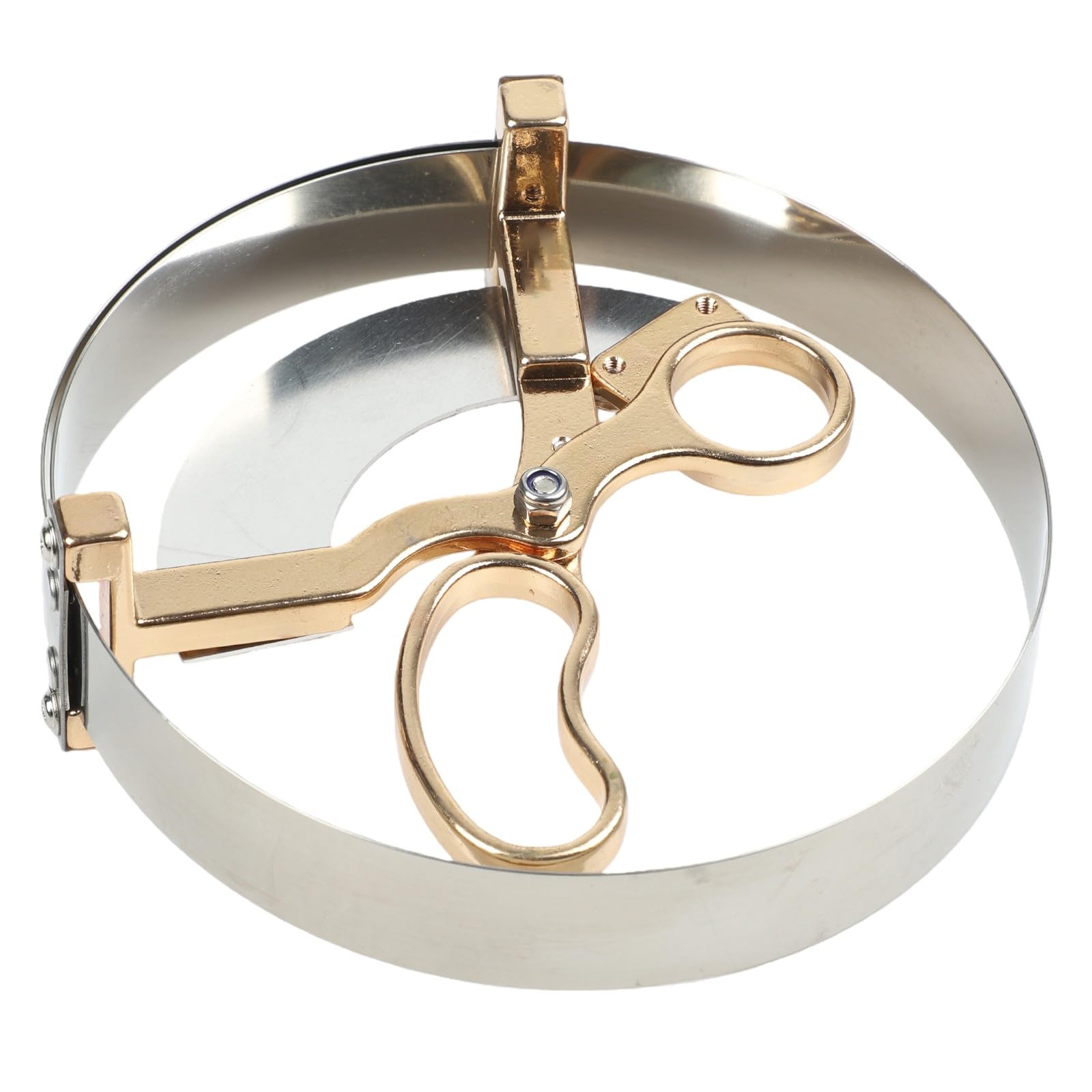 Strumento di misurazione professionale in metallo con manico ergonomico curvo righello modisteria e copricapo montaggio argento