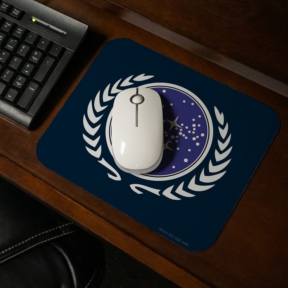 Star Trek United Federation of Planets Logo Low Profile Thin Rubber Mouse Pad Mousepad