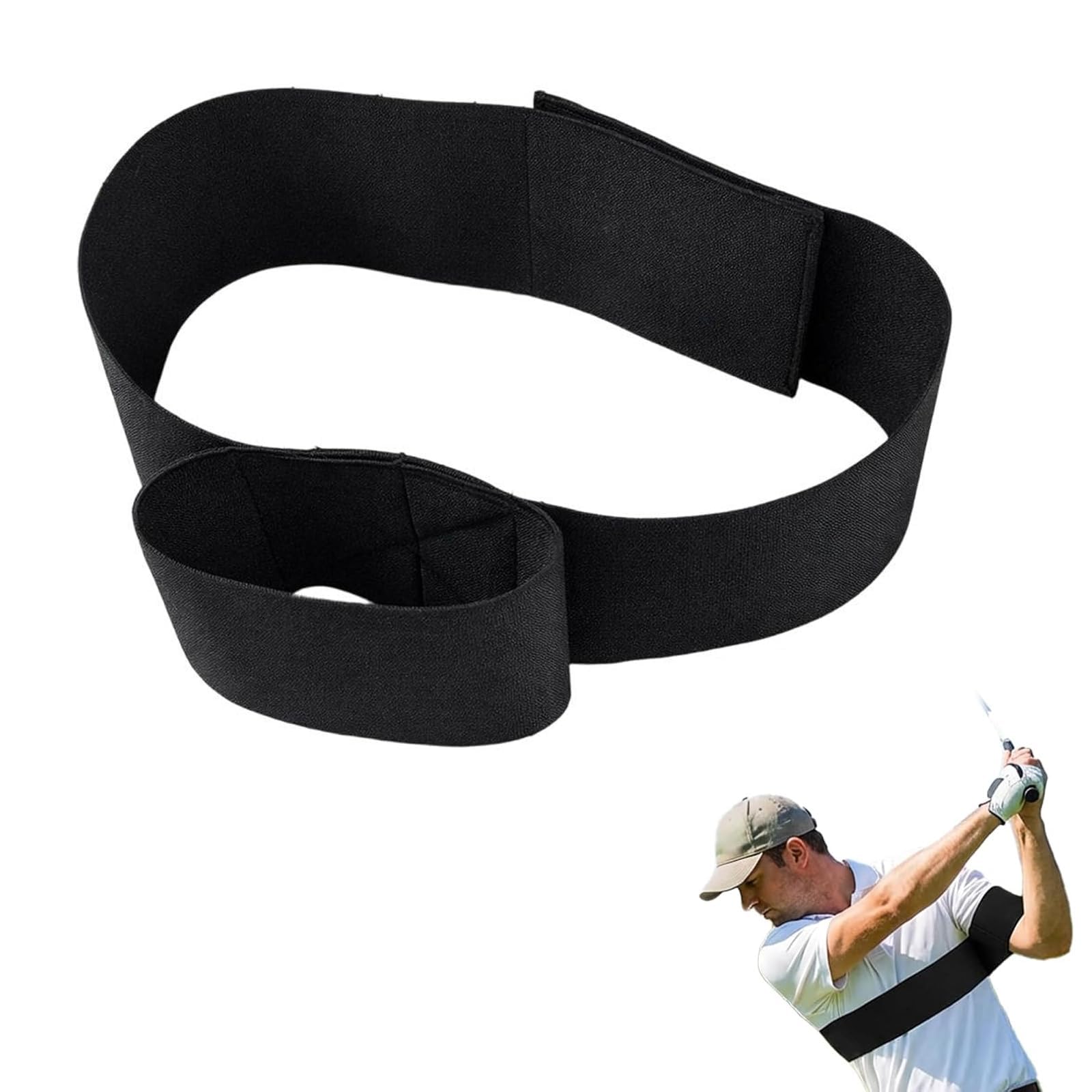 EujRcf Golf Training Aids, Adjustable Golf Swing Correcting Arm Band, Golf Swing Trainer, Slider Golf Training Aid, Golf Swing Training Aid for Beginners, Men & Women