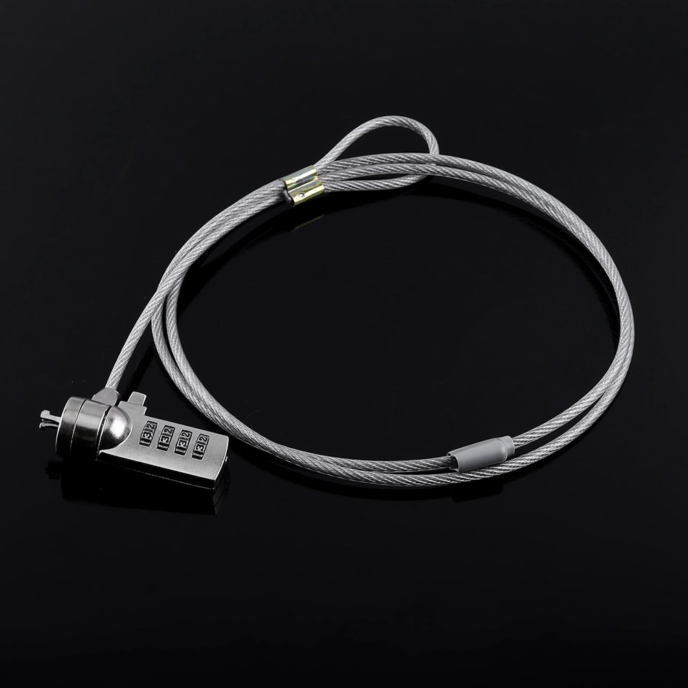 Blokada Laptopa Laptop L Laptop Kombinacja Blokada Bezpieczeństwa Kabel Łańcuch Odstraszający Przed kradzieżą 4-cyfrowe Hasło do Notebooka Pc