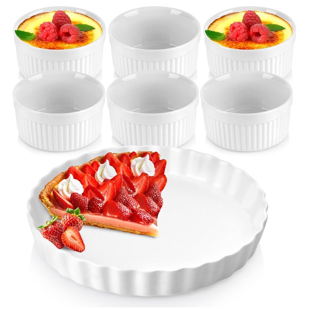 Vilde Lot de 6 moules à tarte en céramique