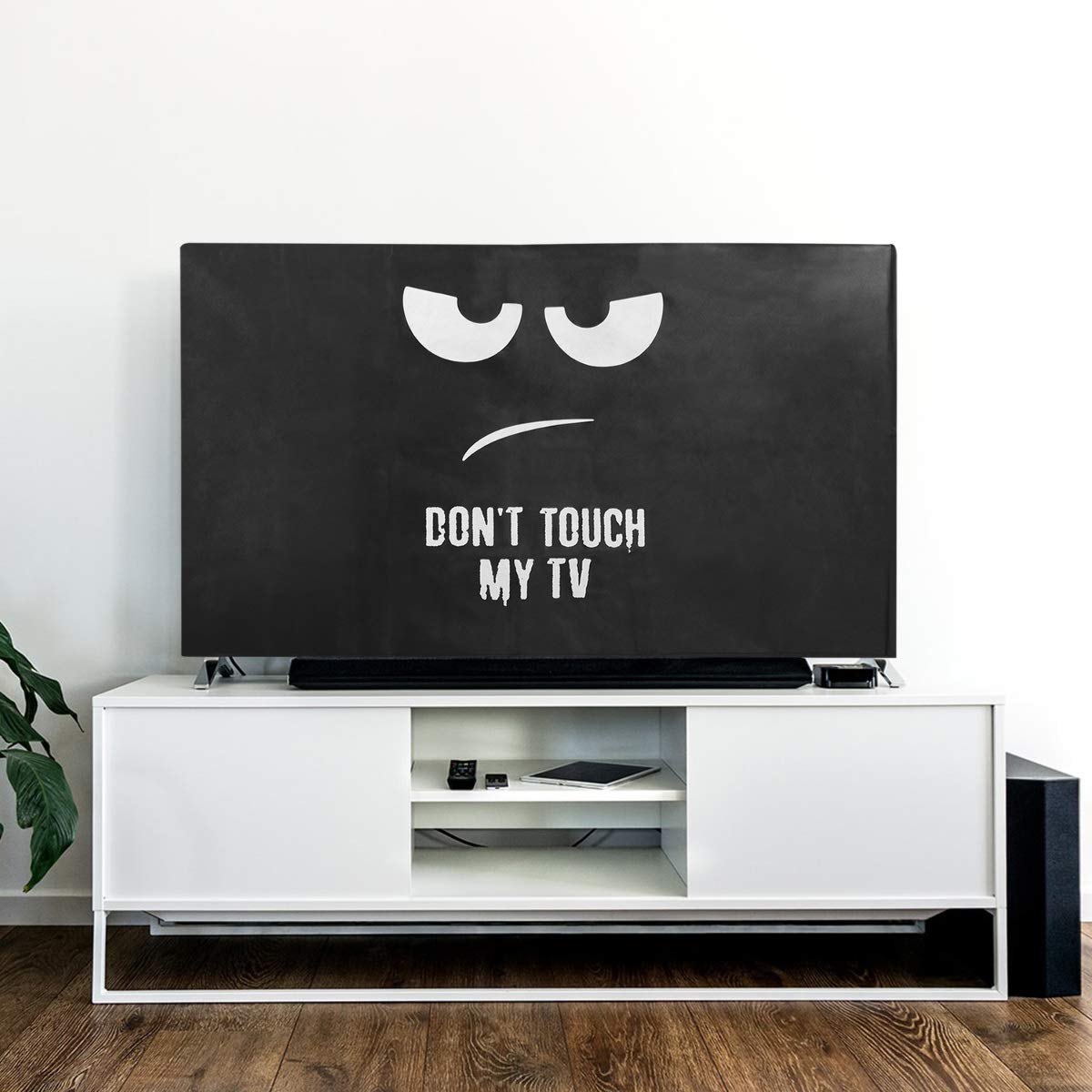 kwmobile Protezione Compatibile con 55" TV Cover Proteggi-Schermo PC TV Anti-Polvere bianco/nero