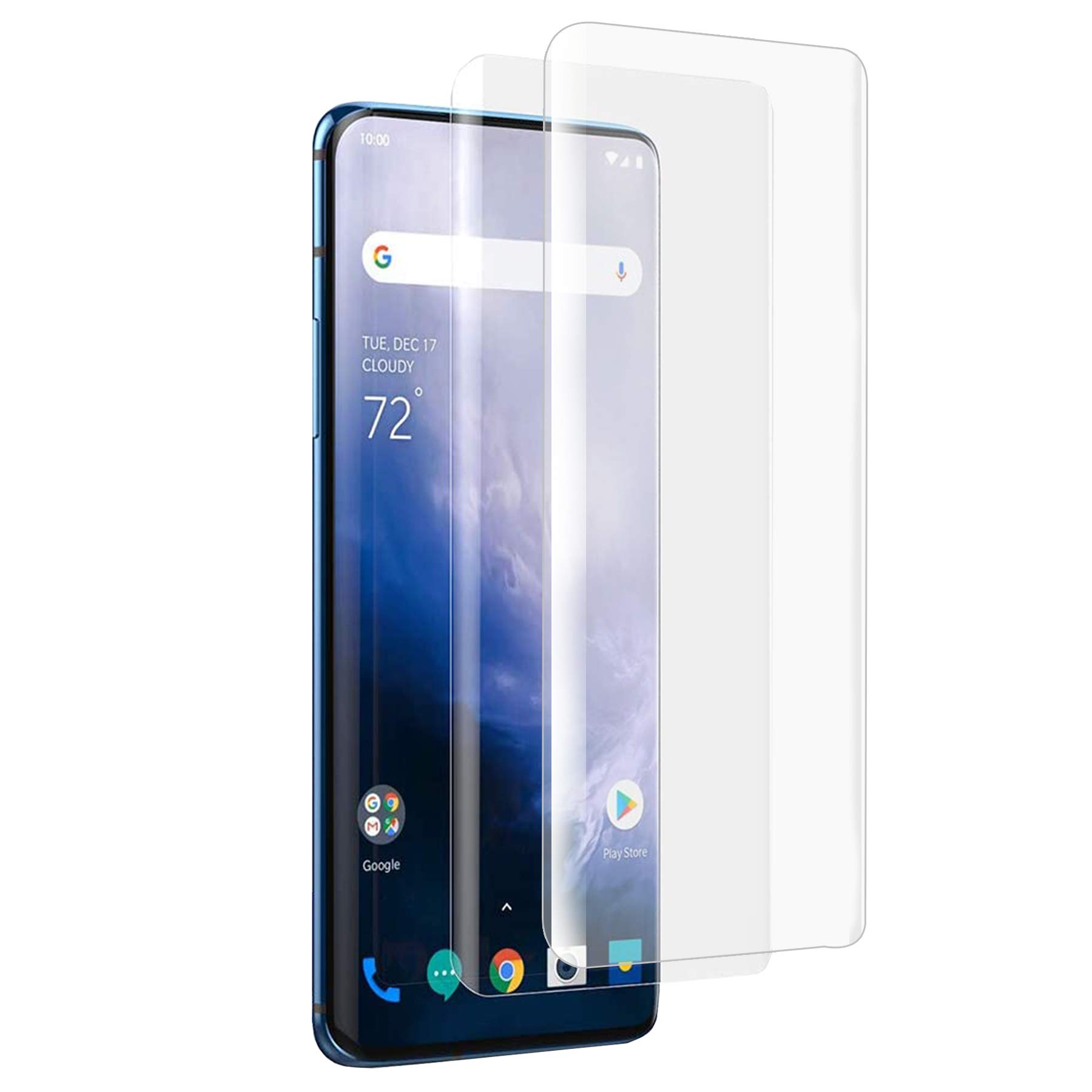 Design for Oneplus 7Ppro/7tpro Screen Protector , [Full Coverage ] [2 in 1] [ UV ]Premium Tempered Glass, Case Friendly, 9H Hardness, Anti- Scratch Film for Oneplus 7pro/7t pro