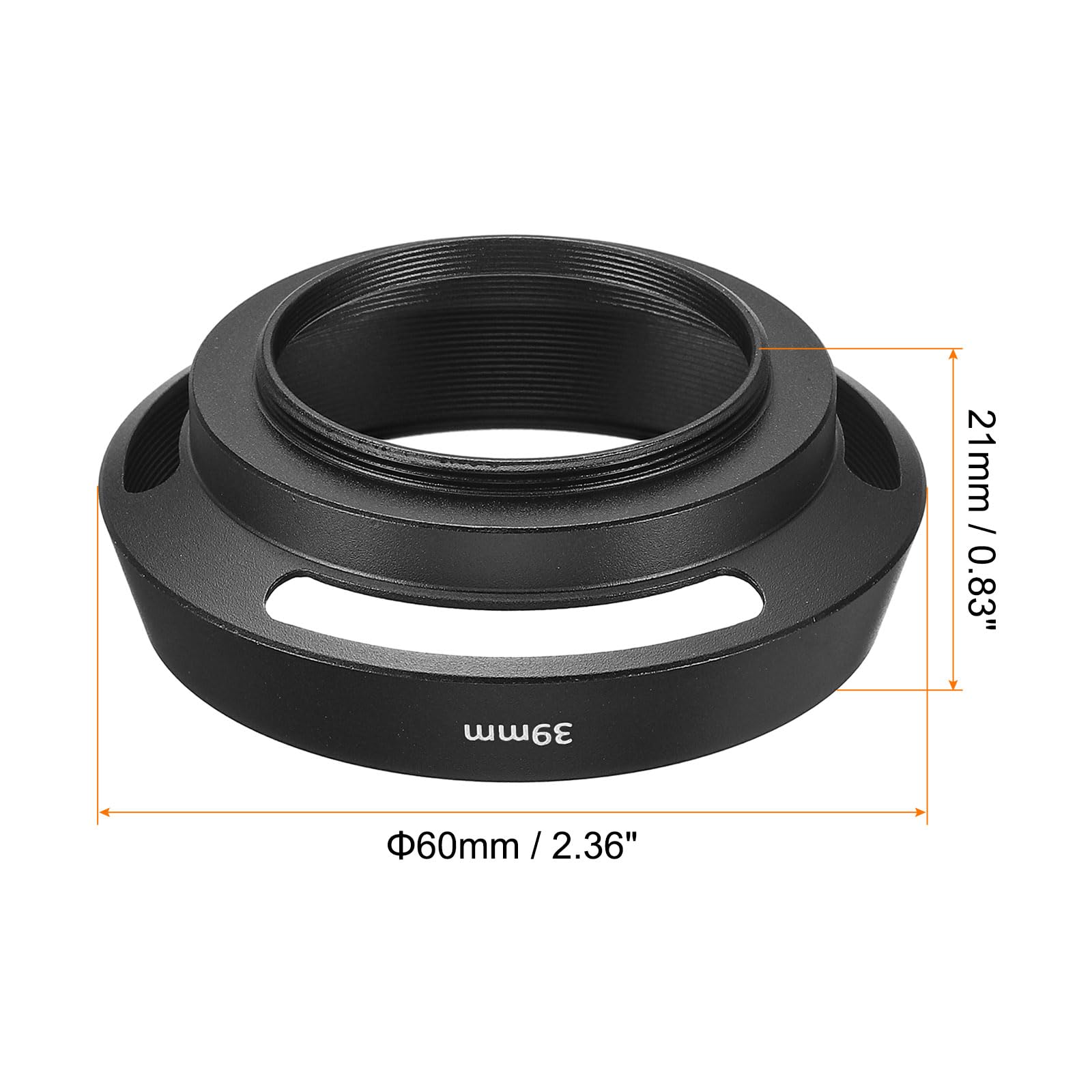 Patikal Paraluce Da 67mm In Lega Nero - Interno Opaco Antiriflesso Per Obiettivi, Protegge Da Luce E Urti