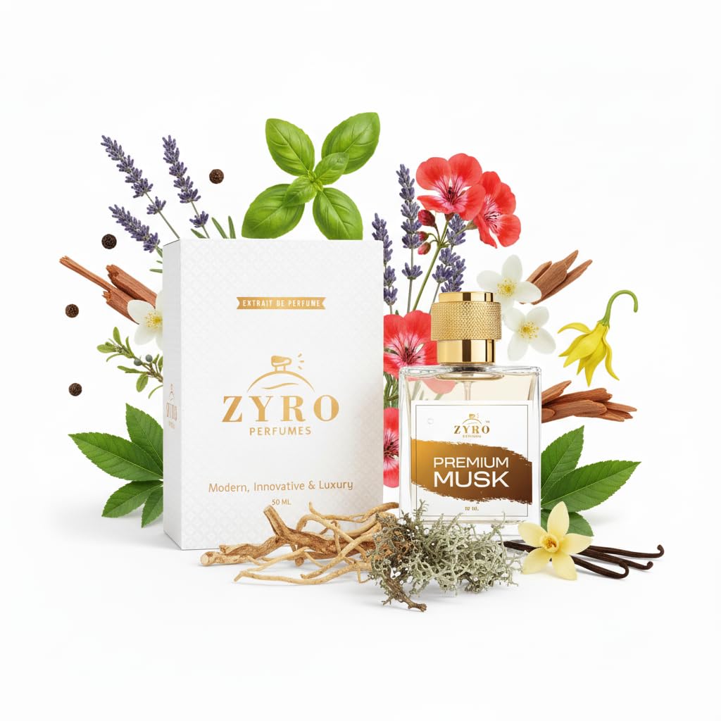 ZYRO Premium Musk Extrait de Parfum | Unisex Perfume for Men & Women with 30–40% French Scent Oil | Long Lasting Luxurious Fragrance | 50ml EDP Spray | ideal Gift Choice