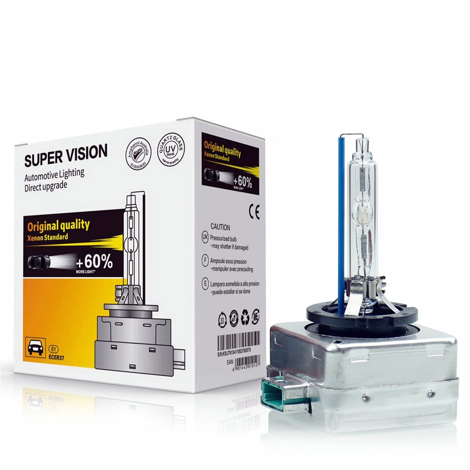 Żarówka ledowa 2x żarówka Xenon Reflektor samochodowy Oryginalny 4300K ​​6000K 8000K D1R D3R D4R D2R D1S D2S D3S D4S (Color : 8000 K, Size : D3S)