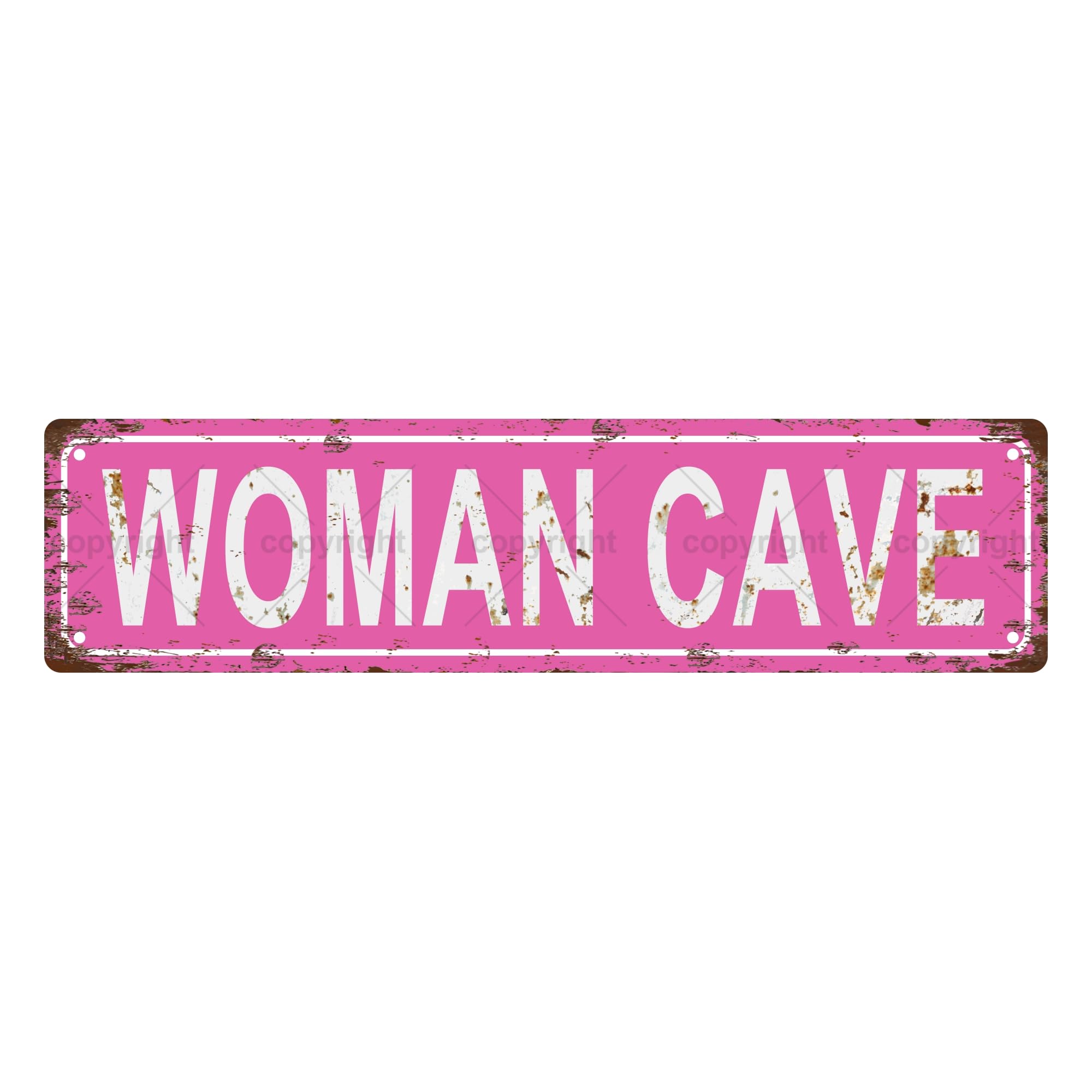 Woman CAVE Space Metal Tin Street Sign Bar Cafe Garage Cave Home Room Wall Bathroom Farmhouse Garden Porch Patio Decor,4x16 Inch