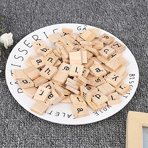 Wooden Tiles, 2 Set Wood Letter Tiles Letters Crafts English Words miniatura 7