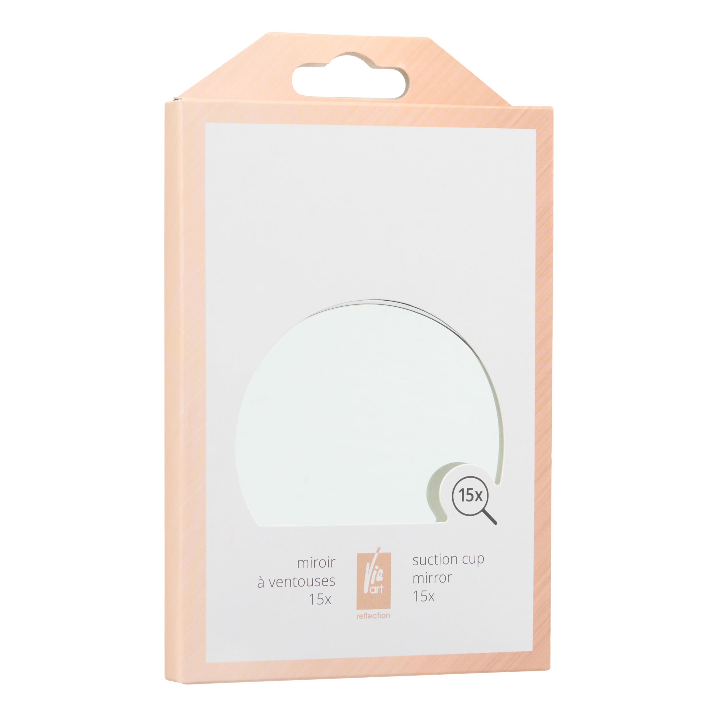 15X Magnifying Suction Cup Mirror - Precision Beauty and Grooming, Crystal-Clear Reflection, Hands-Free Application, Compact Travel Design