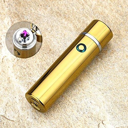 ＊新作＊ AL 2017 電動ダブルパルスアークライターたばこパイプUSBライター無煙防風たばこシガーライター充電式 ゴールド AL-AA-1