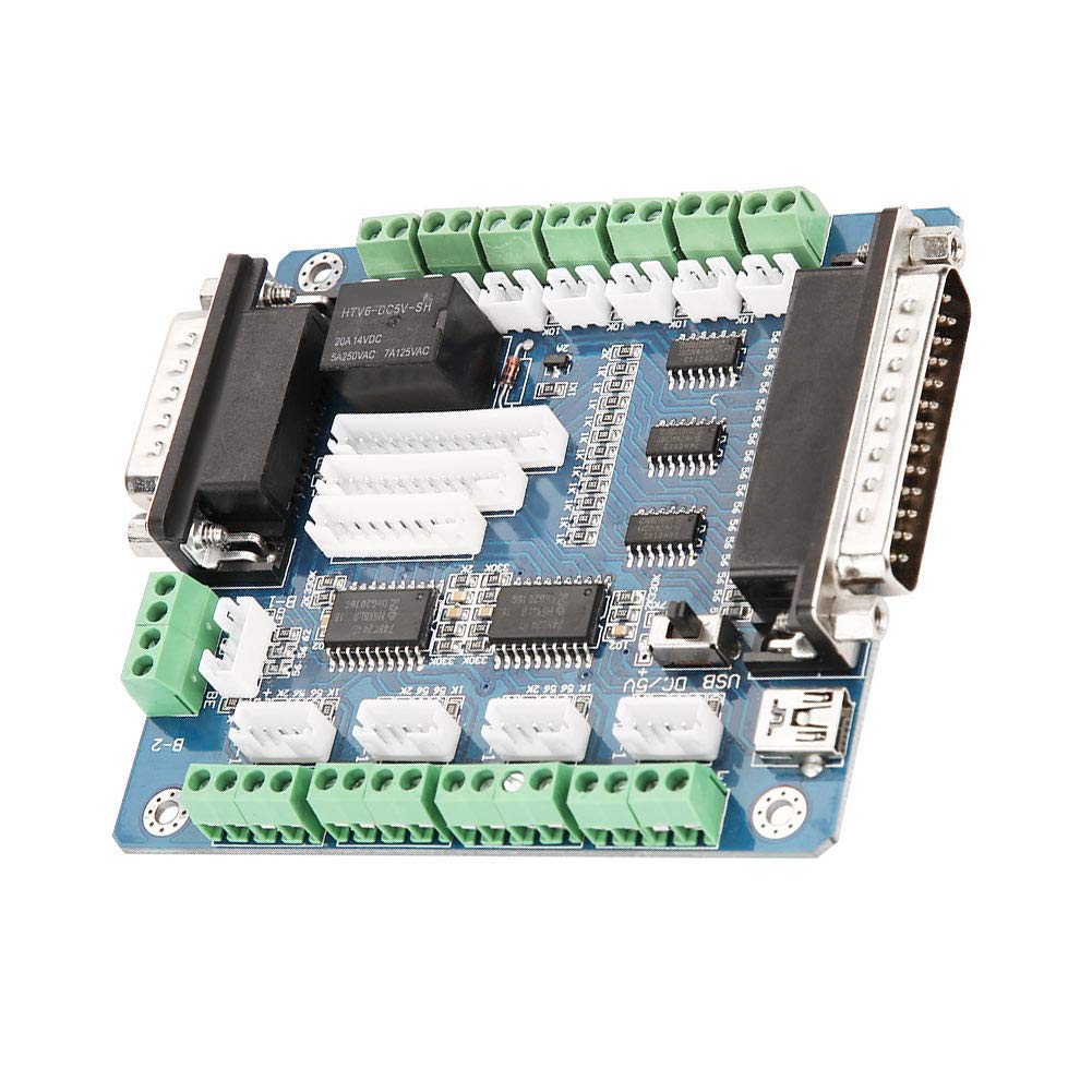 AMONIDA Carte de Commande de Pilote de Moteur Pas à Pas à 5 Axes avec Traitement du Signal Bipolaire pour les Amateurs et les Amateurs de CNC