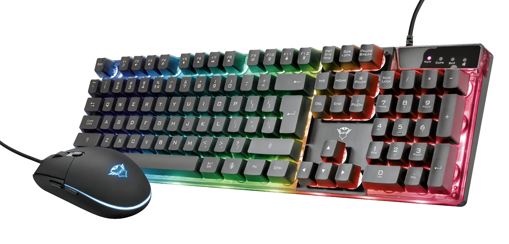 Trust Gaming GXT 838 Azor Gaming Keyboard and Mouse QWERTY + Nederlandse Toetsenboard - Black