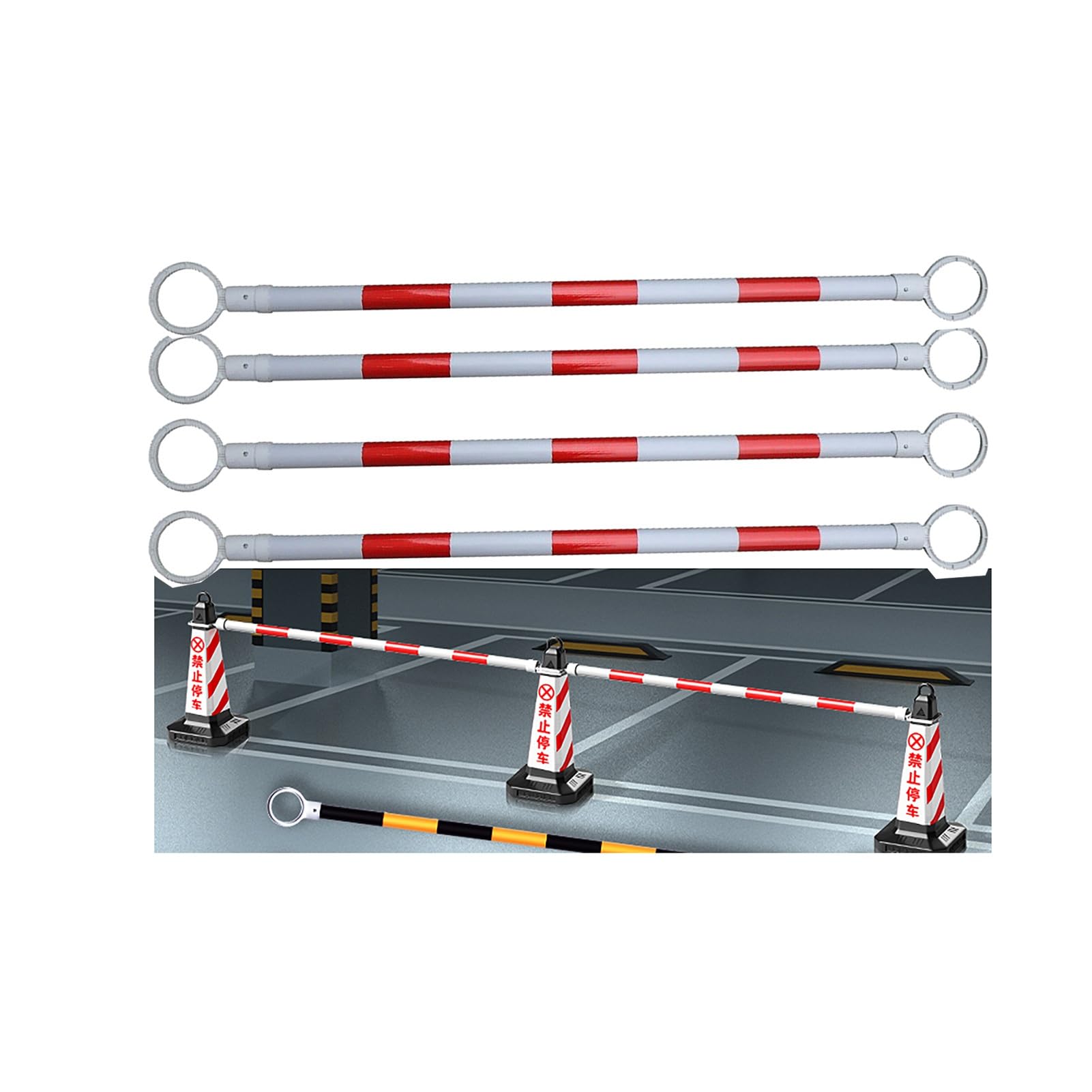 Cône de signalisation de chantier extensible pour sécuriser les parkings et travaux