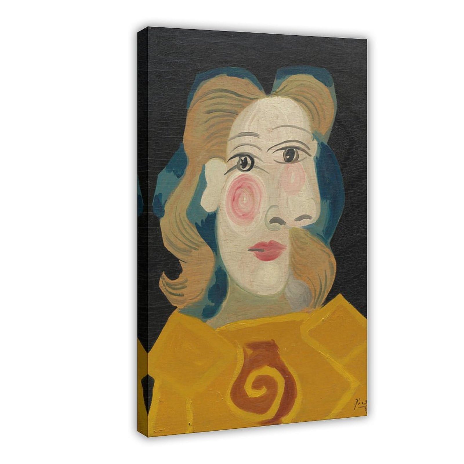 WCYB Pablo Picasso - 1939 Head of A Woman, Dora Maar Posters Prints Canvas Deco Paintings Wall Art Frame 24" L X 36" W