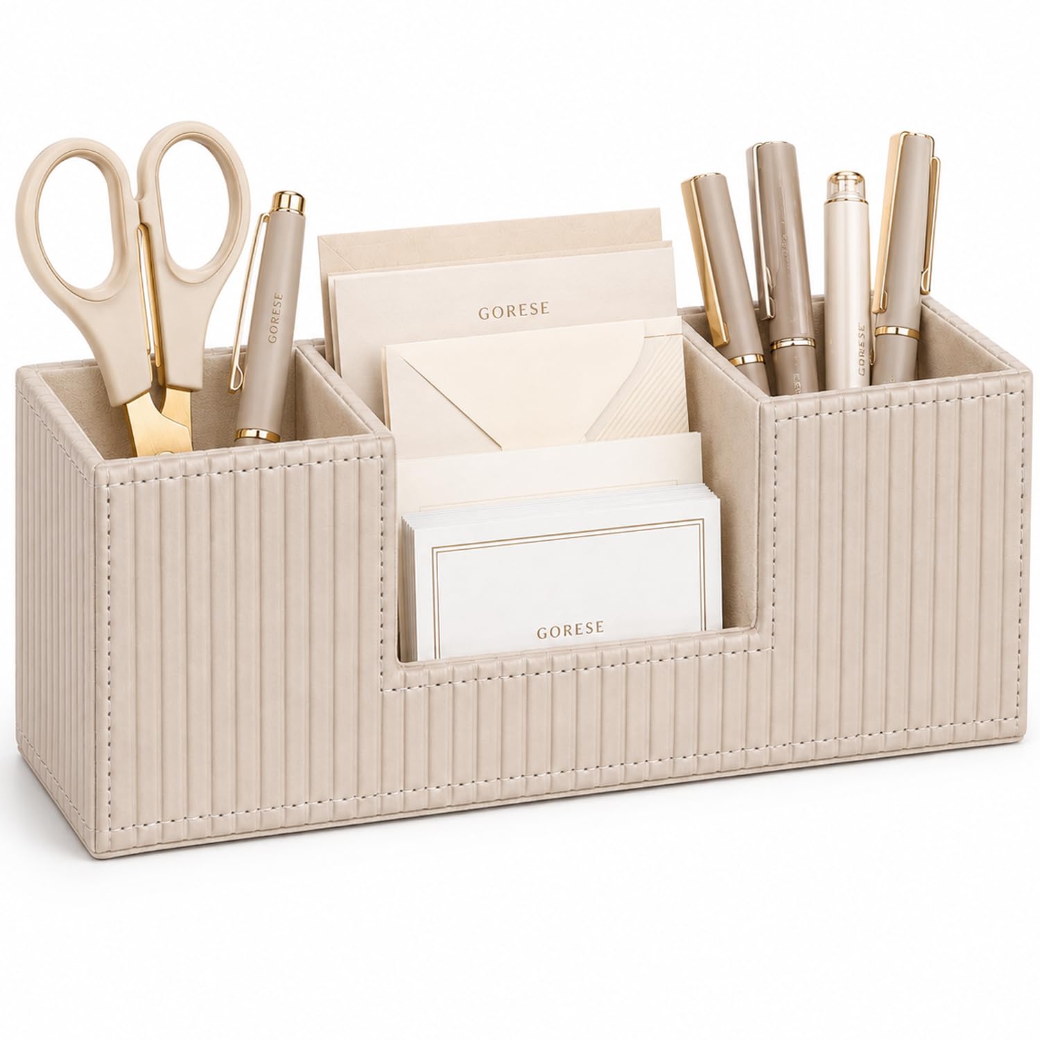 GORESE Desk Organiser,Stationary Organiser Multi-Use Desk Tidy Pen Holder