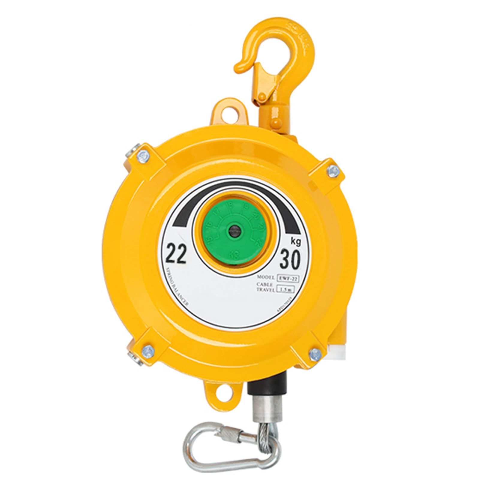 WEKONUMEX Retractable Spring Balancer, Spring Balancer Retractor Alloy Steel Multiple Load Ranges Industrial Tool Support(22-30kg)