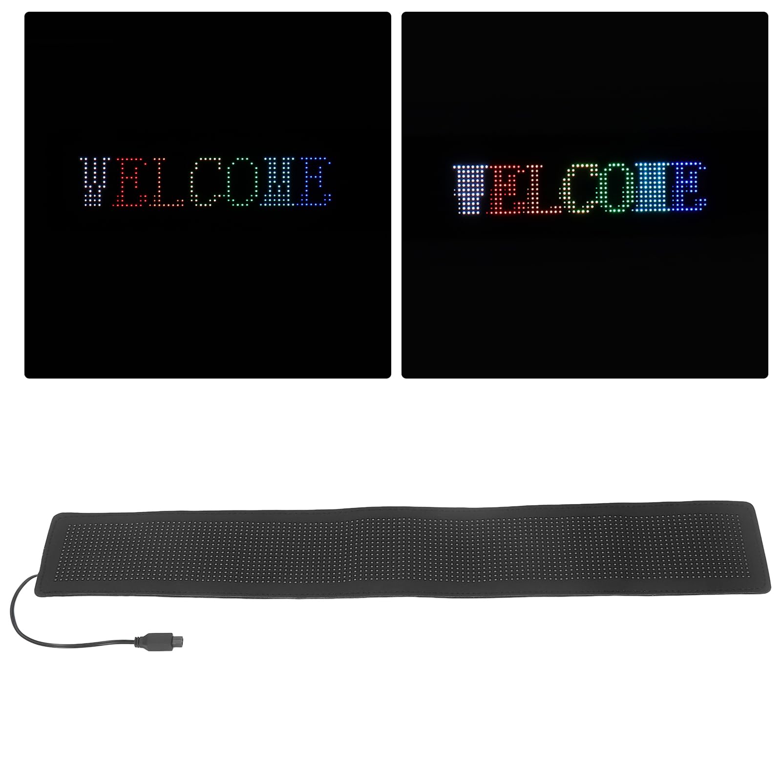 Generic Señal de Desplazamiento LED Programable a Todo Color para Promoción Minorista, Panel Flexible de 532x90mm