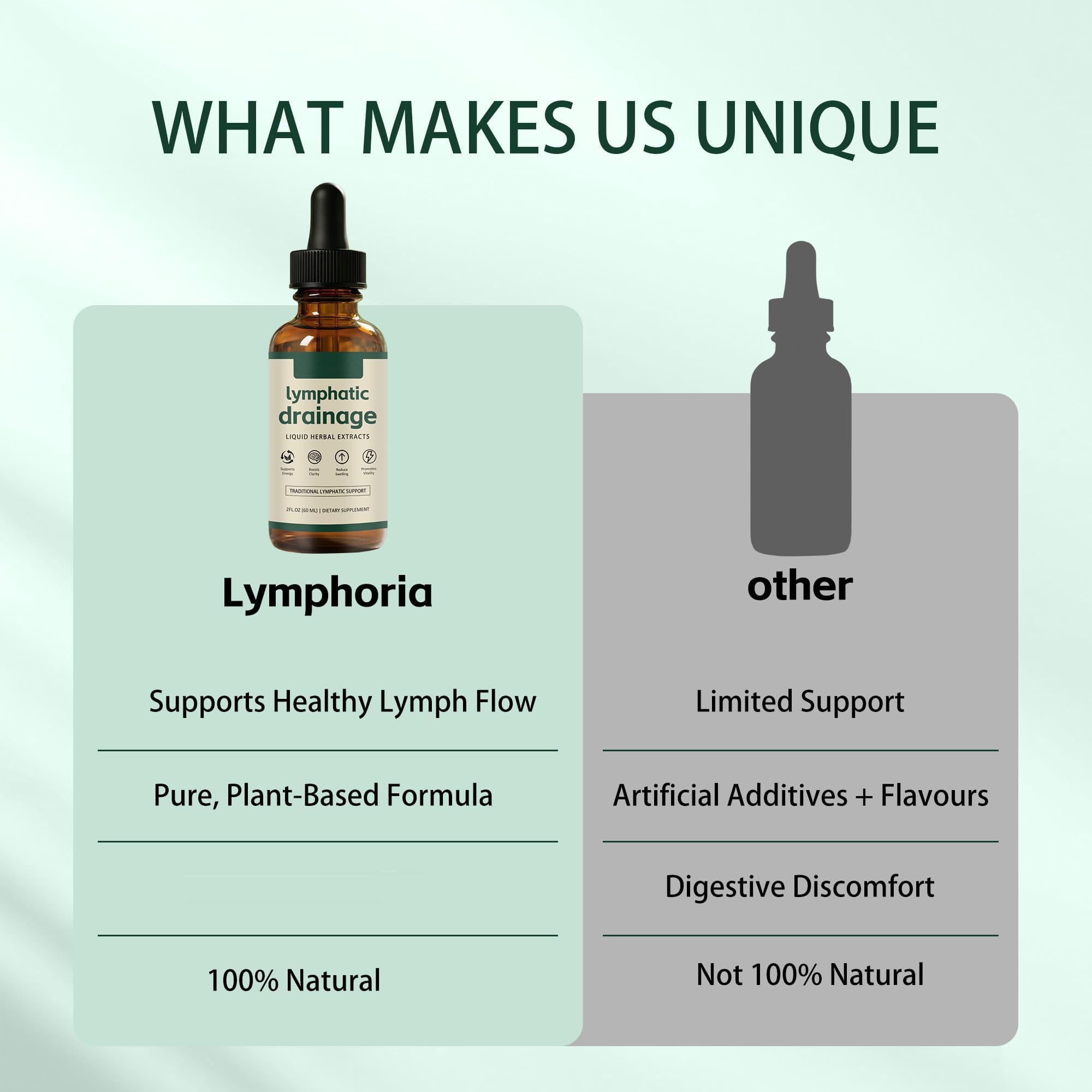 Gouttes de drainage lymphatique lymphatique, gouttes de bien-être lymphatique, soutien du système lymphatique, drainage lymphatique, mélanges naturels de plantes, rapide et efficace (2pcs)