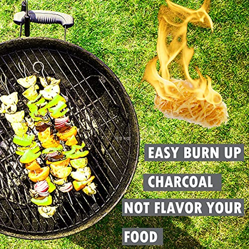 Image of Wood Wool Fire Starter for Fireplace Wood Stove Camp Fire Pit, Quick Light Camping Fire Lighter, Non Toxic Grill Charcoal Starter Cubes 50 PCS