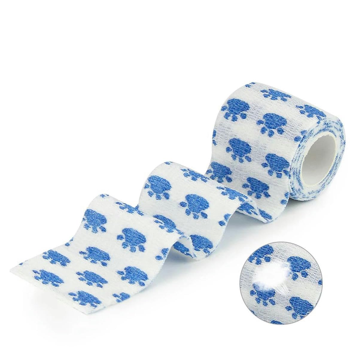 24 rotoli di benda elastica autoadesiva, benda coesiva, benda veterinaria per cani, gatti, cavalli, animali domestici, distorsioni alla caviglia, 7,5 cm