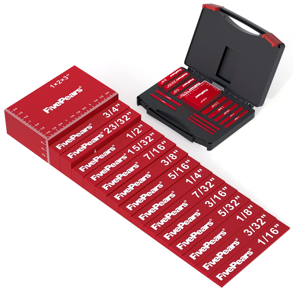 Buy FivePears 15 PCS Gauge Setup Blocks Woodworking Set, Aluminum