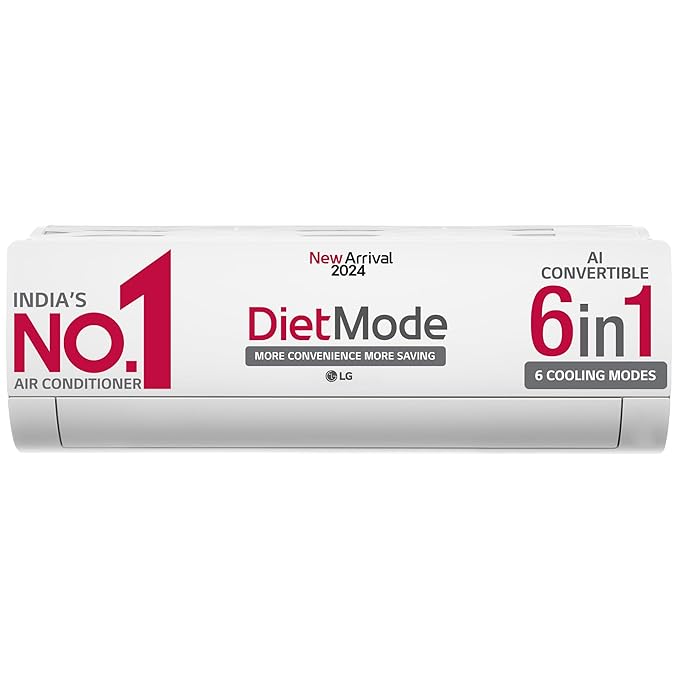 LG 1.5 Ton 3 Star DUAL Inverter Split AC (Copper, AI Convertible 6-in-1 Cooling, 2 Way Swing, HD Filter with Anti-Virus Protection, 2024 Model, TS-Q18JNXE3, White) at Rs. 37490