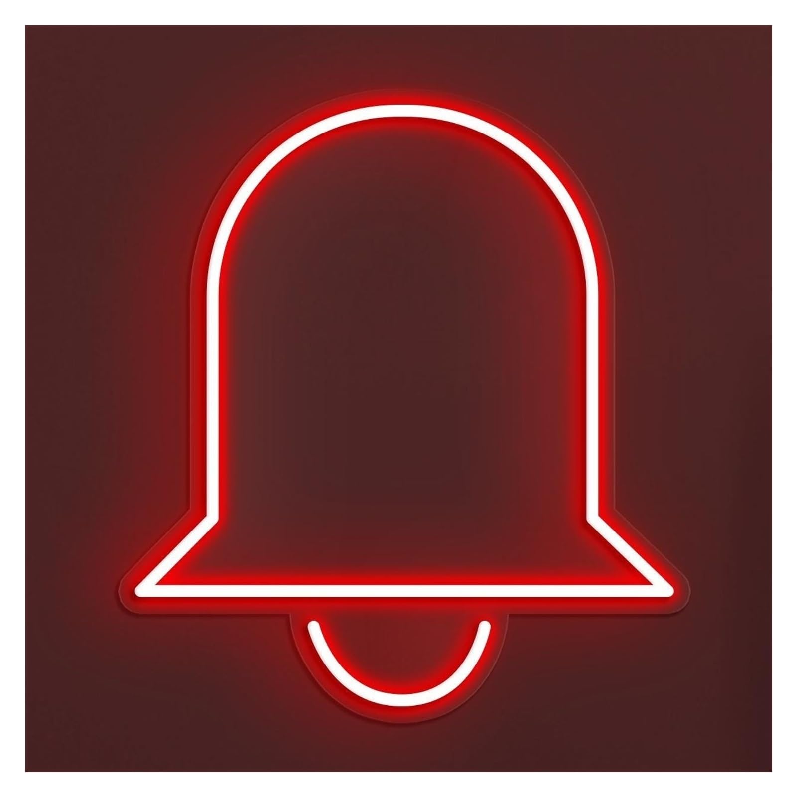 Rongch Red Hanging Art Signs Little Bell Neon Sign Handmade, Suitable For Home Wall Decor With Brightness Adjustable 30Cm(Red)