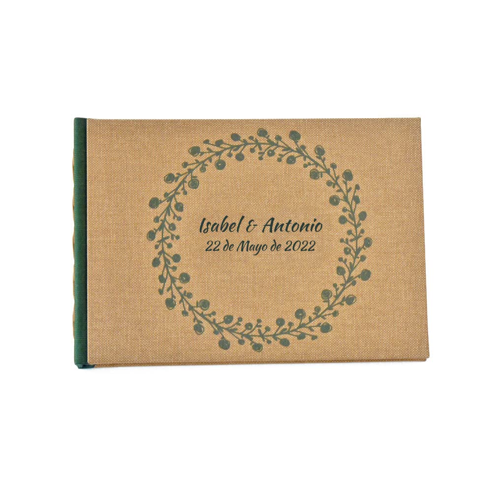 Libro de firmas personalizado A5 o A4 | Portada + 1ª página | Boda Comunión Cumpleaños Jubilación | 40 hojas 80 páginas papel 120g | Testigos Invitados Huéspedes
