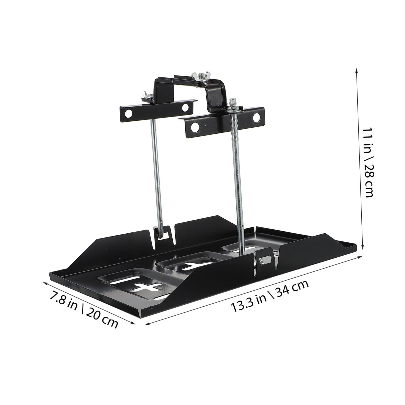 1 Set Support de Fixation en Fer Noir, Batterie de Voiture