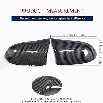 FZJDSD 1Pc Right Passenger Black Mirror Cover Cap Frame 51167327912 Compatible With BMW X3 F25 2014-2017 X4 F26 2014-2018 X5 F15 2014-2018 X6 F16 2015-2019 Mirror Housing Frame Trim