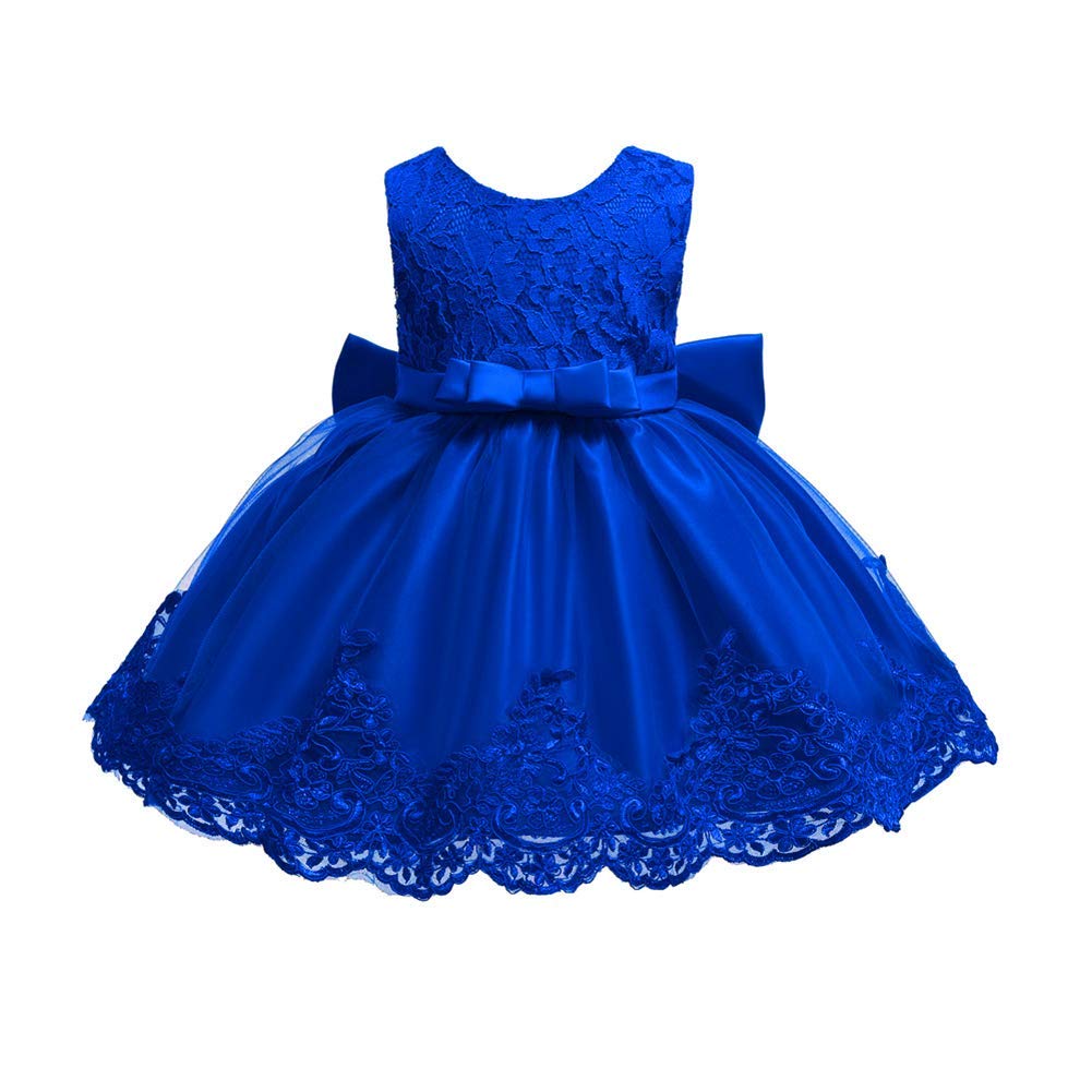 IMEKIS Vestido de flores para niña con encaje de tul, tutú con lazo, vestido formal para bodas, cumpleaños, fiestas, celebraciones, bailes