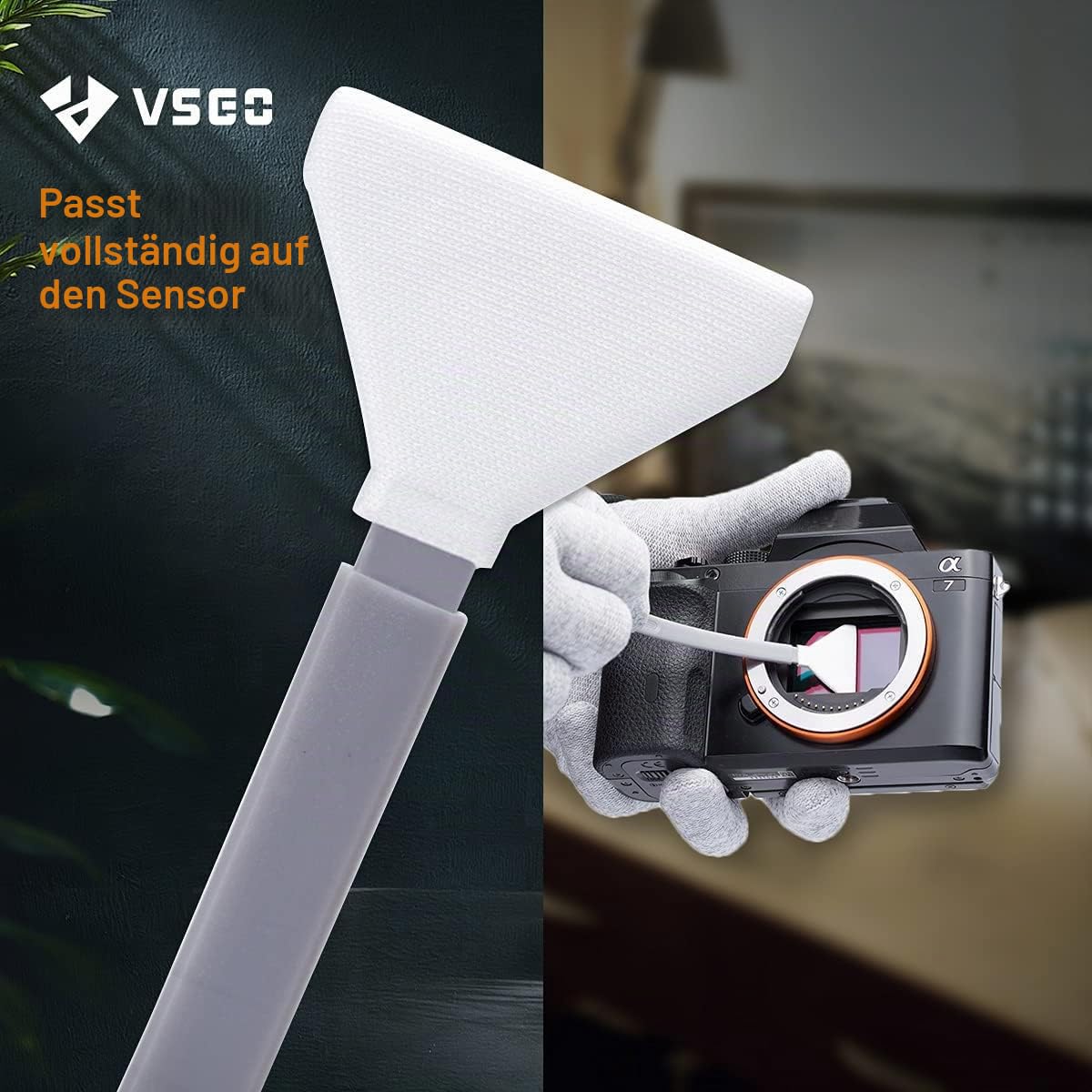 VSGO VS-S03E New Full Frame Camera Cleaning Kit 12pcs Sensor Cleaning Swab + 10ml Cleaner for Sony Nikon Canon FF CCD CMOS Clean…