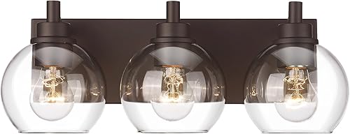 Miniatura 32 de Accesorios de Iluminación para Baño, Lámpara de Tocador para Baño de 5 Luces Negra y Dorada, Apliques de Pared Modernos de 32 Pulgadas con Pantalla