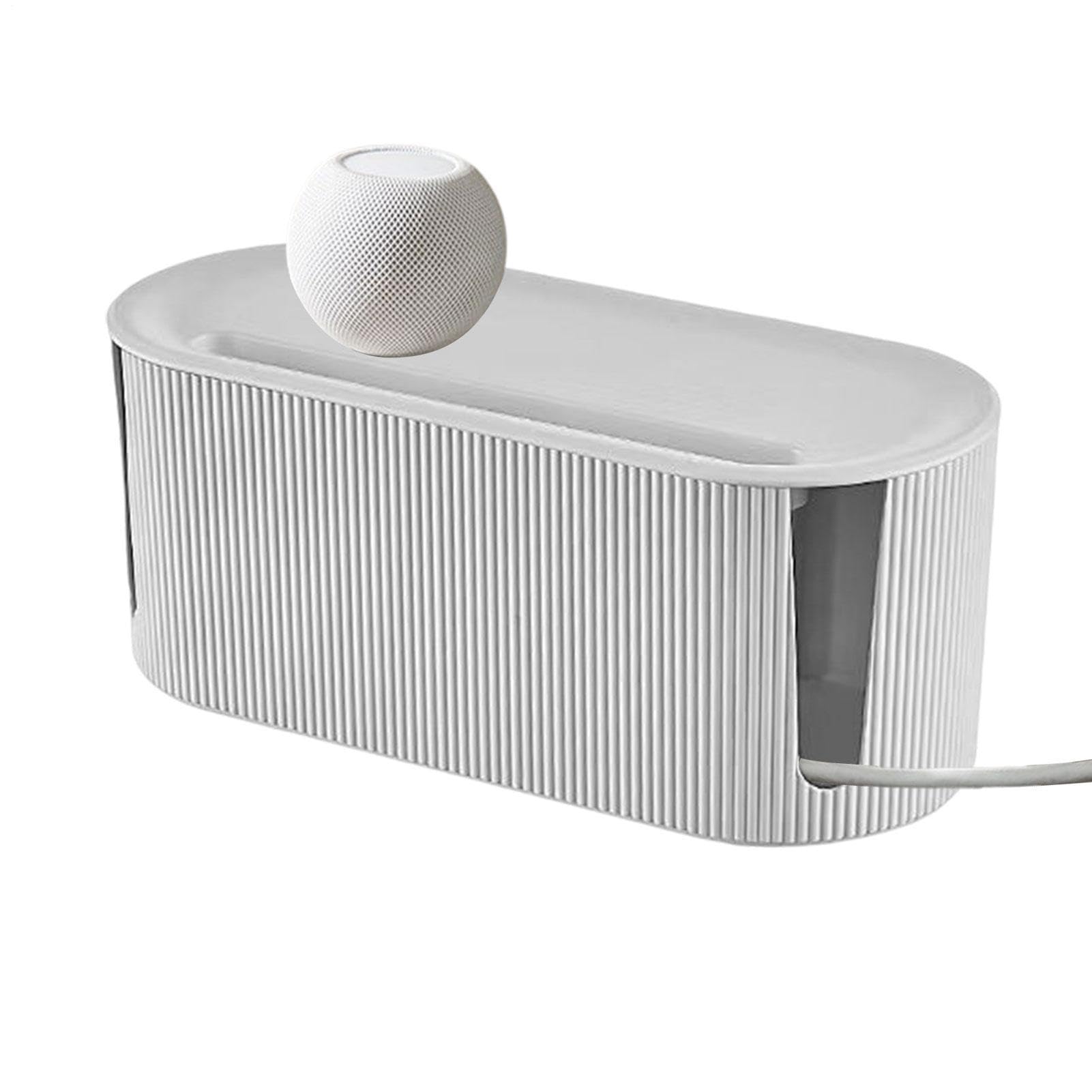 de almacenamiento de cables - Organizador para cables de regletas | Contenedor resistente con orificios para gestión de, resistente al polvo, y para el hogar u oficina 12.2