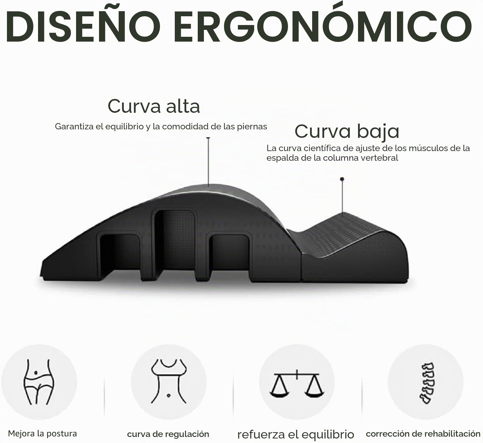 Corrector de columna vertebral de pilates para aliviar el dolor de espalda y salud de la columna vertebral