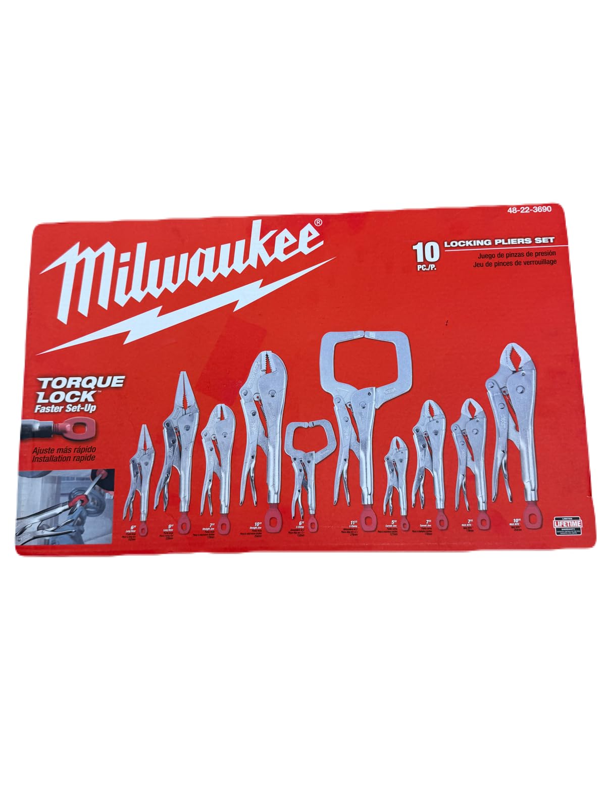 Amazon.com: Milwaukee (MLW48223690) 10 Pc. Locking Plier Auto Kit