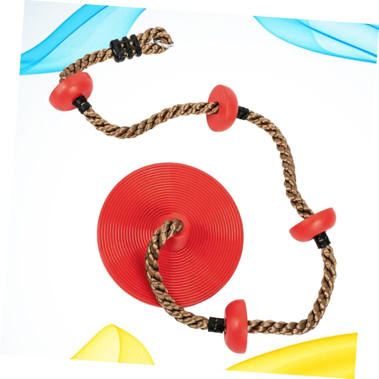 BESPORTBLE Swing Large Round Disk Swing for Indoor Cord Design Fun Recreation for Boys Red