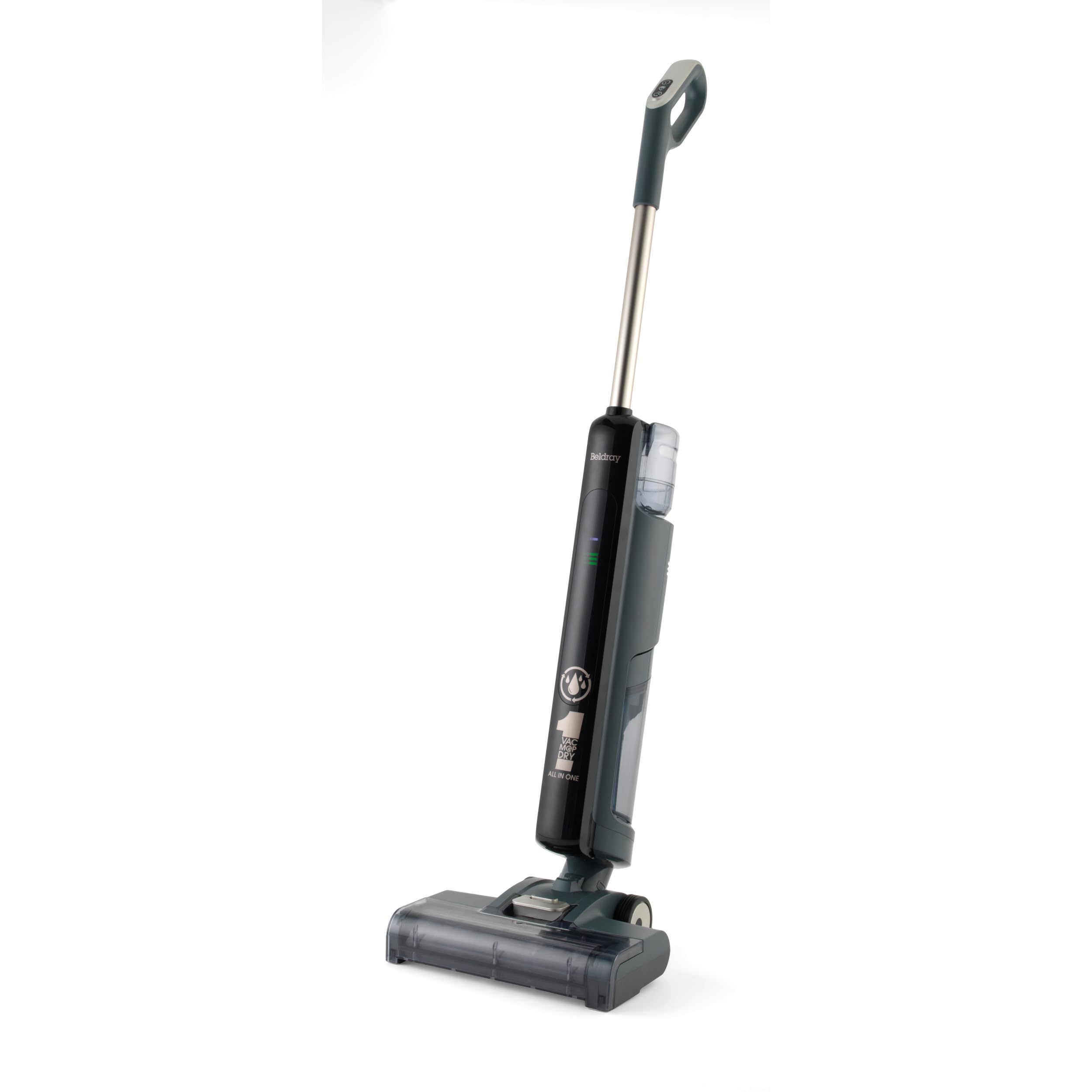 Beldray All-in-One Floor Cleaner – 180W 3-in-1 Cordless Vacuum, Mop & Dry Cleaner, Multi-Surface Wet/Dry Electric Mop, Self-Cleaning, Dual-Tank System, 25 Min Runtime, Motorised Turbo Head, Titanium