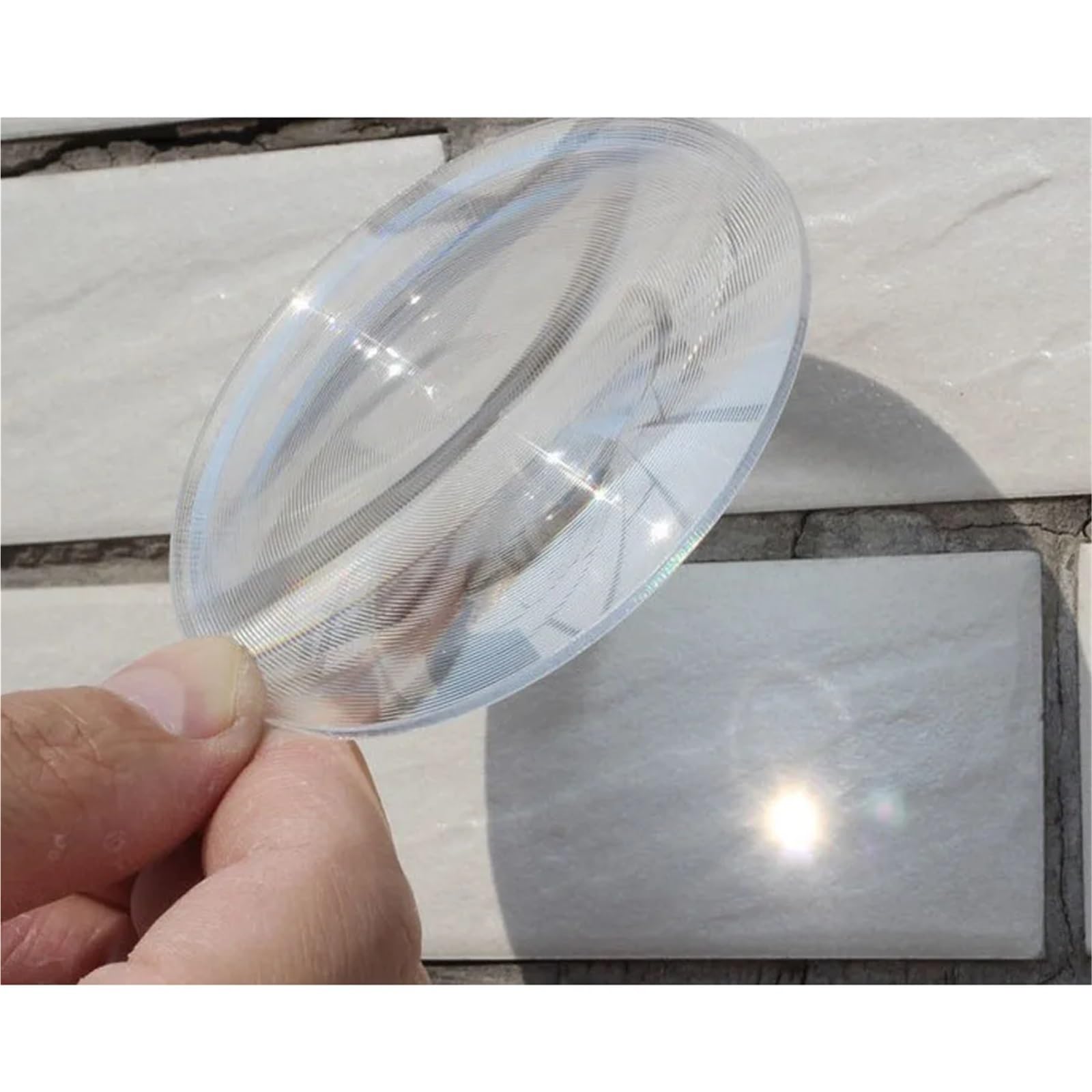 Lentille de Fresnel Ronde Optique PMMA filetée, lentilles concentriques à condensateur 20 mm, 40 mm, 42 mm, 50 mm, 60 mm, 70 mm for projecteur LED VR(D30mm FL50mm)