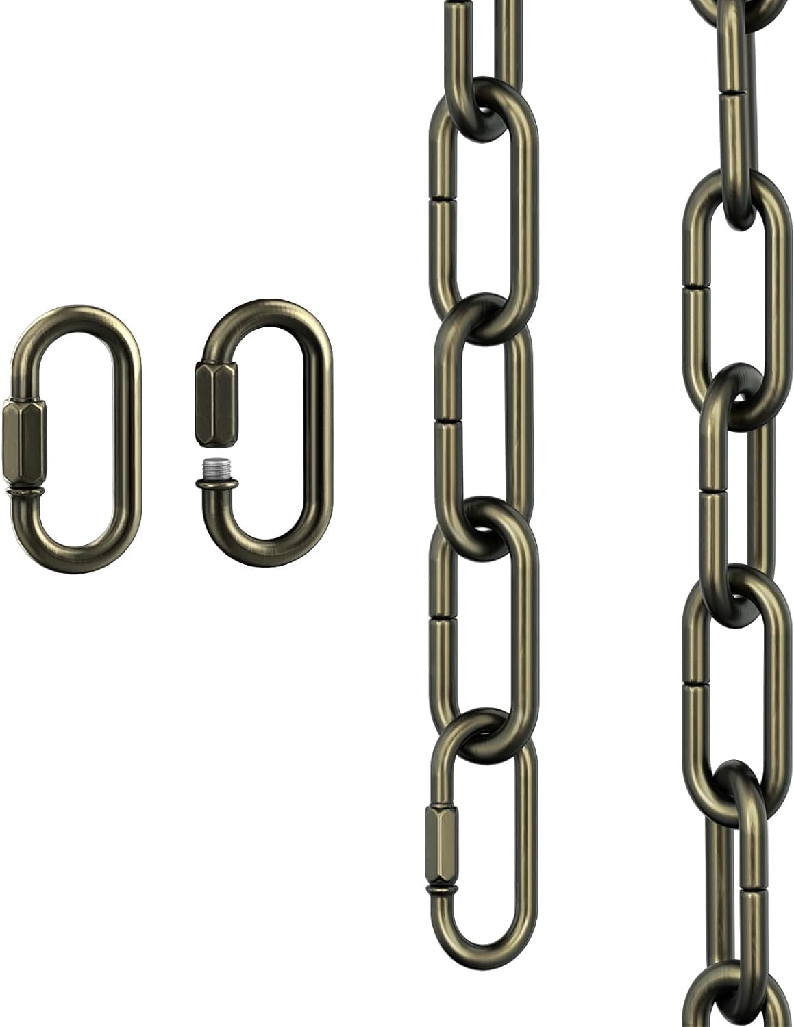 garini 10 Feet Industrial Black Light Fixture Chain, Adjustable Metal Pendant Chandelier Chain Extension with Detachable Link, Maximum Load is 66 Pounds — Amazon image 13
