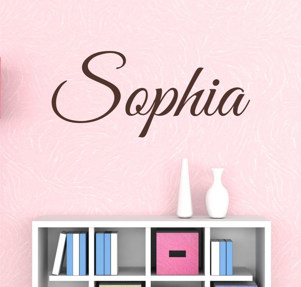 Vinilo personalizado para pared, nombre niña 28 pulgadas ancho miniatura 4